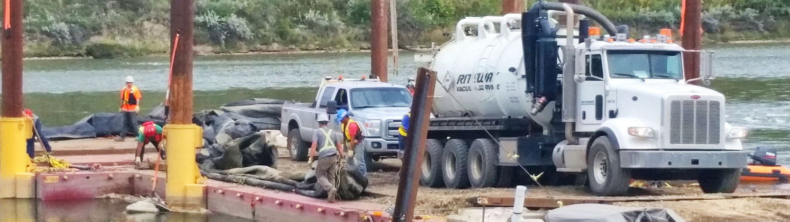 semi vac truck for hazardous waste removal service Edmonton